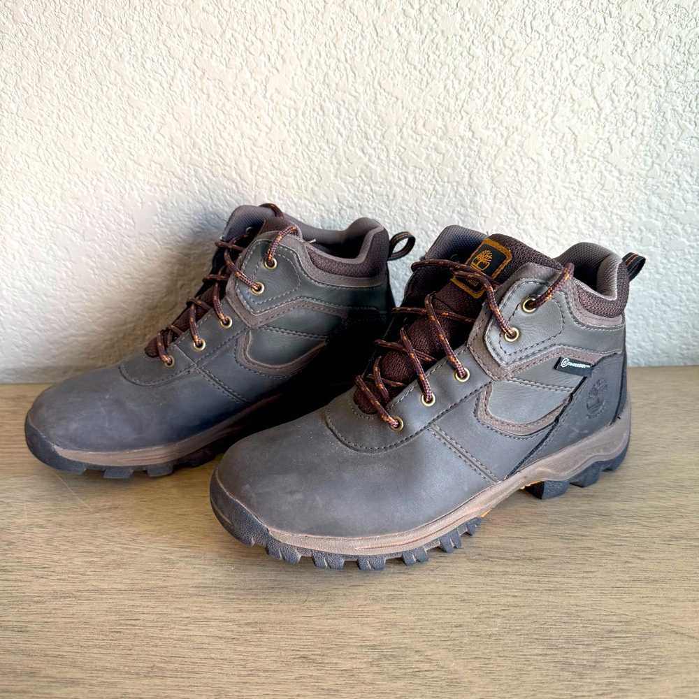 Timberland Kids Brown Leather Lace-Up Boots